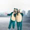 Adults Classic Pokemon Snorlax Costume Teal Blue Jumpsuit With Hood